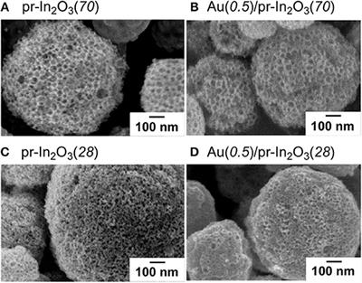 Improvement in NO2 Sensing Properties of Semiconductor-Type Gas Sensors by Loading of Au Into Porous In2O3 Powders